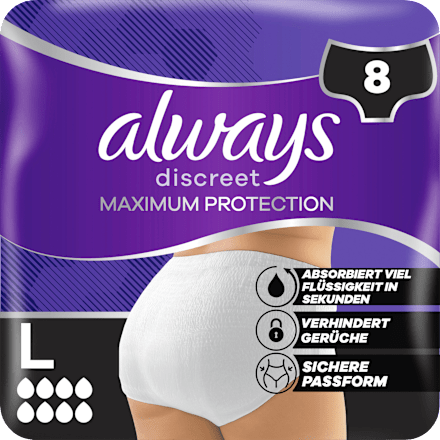 discreet Pants Inkontinenz Maximum Protection, Gr. L always