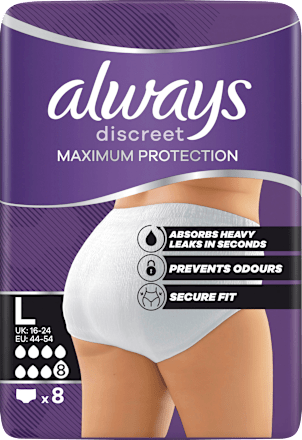 discreet Pants Inkontinenz Maximum Protection, Gr. L always