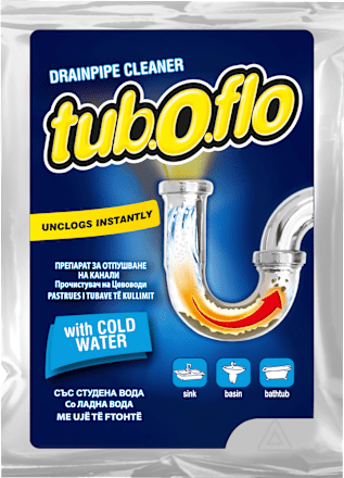 Препарат за отпушване на канали със студена вода tub.O.flo