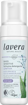 Schiuma detergente con aloe vera bio e olio di mandorla bio Basis Sensitiv  lavera NATURKOSMETIK
