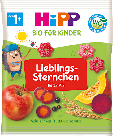 Kindersnack Bio Lieblings Sternchen Frucht- und Gemüsemix ab 1 Jahr HiPP