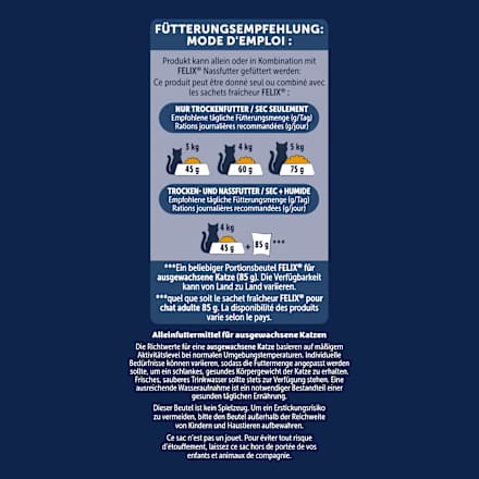Trockenfutter Katze mit Geflügel, doppelt lecker - delicieux duos Felix