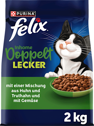 Trockefutter Katze mit Geflügel, Inhome doppelt lecker - delicieux duos Felix