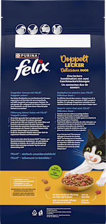 Trockenfutter Katze mit Geflügel, doppelt lecker - delicieux duos Felix