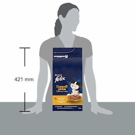 Trockenfutter Katze mit Geflügel, doppelt lecker - delicieux duos Felix