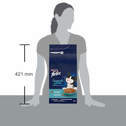 Trockenfutter Katze mit Fisch, doppelt lecker - delicieux duos Felix