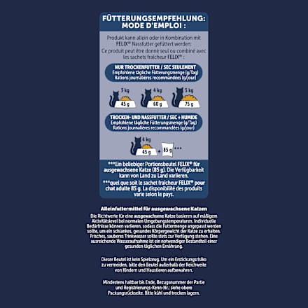 Trockenfutter Katze mit Fisch, doppelt lecker - delicieux duos Felix