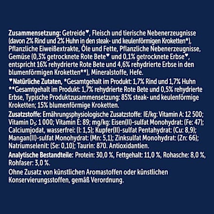 Trockenfutter Katze mit Rind, doppelt lecker - delicieux duos Felix