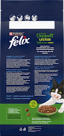 Trockefutter Katze mit Geflügel, Inhome doppelt lecker - delicieux duos Felix