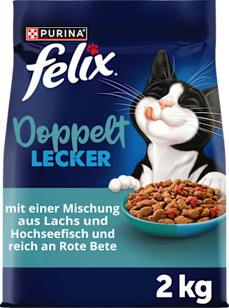 Trockenfutter Katze mit Fisch, doppelt lecker - delicieux duos Felix