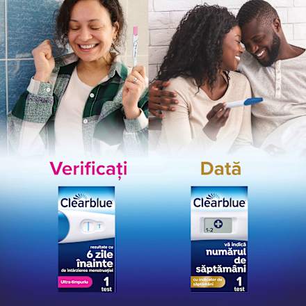 Test de sarcină digital cu indicator de săptămâni Clearblue