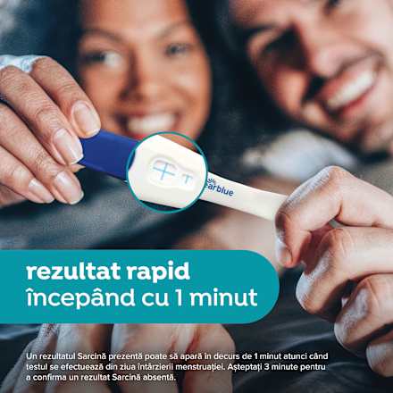 Test de sarcină cu detectare rapidă sub 1 minut Clearblue
