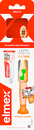 Zahnpflege Set Kinder 0 bis 2 Jahre weich sortiert elmex