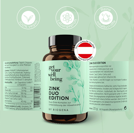 Zink Duo Edition Kapseln 60 St get your well being BY BIOGENA