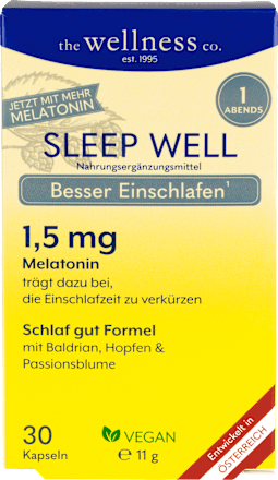 Kapseln Sleep Well Melatonin the wellness co.