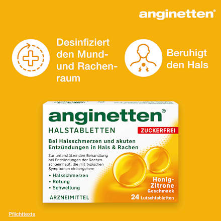 Halstabletten zuckerfrei Honig-Zitrone anginetten