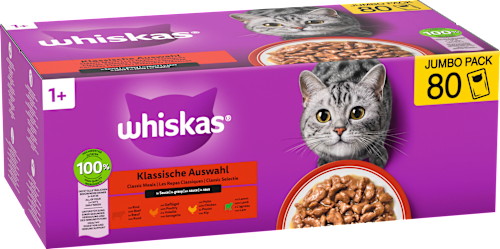 Nassfutter Katze, Klassische Auswahl in Sauce, Jumpopack (80x85 g) Whiskas