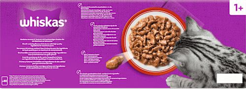 Nassfutter Katze, Klassische Auswahl in Sauce, Jumpopack (80x85 g) Whiskas
