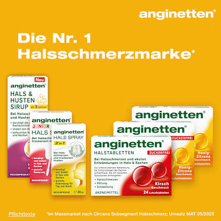 Halstabletten Honig-Zitrone anginetten