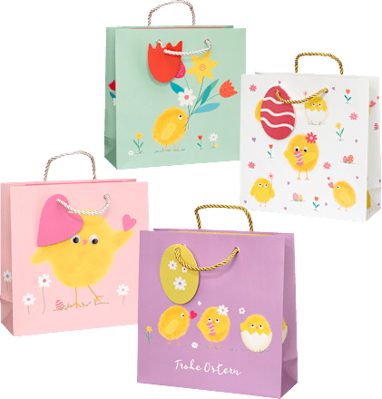 Geschenktasche veredelt Küken, midi, quadratisch Profissimo