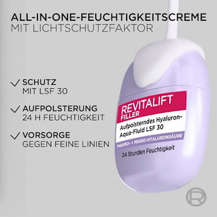 Gesichtscreme Hyaluron-Aqua-Fluid LSF 30 L'ORÉAL PARiS REVITALIFT