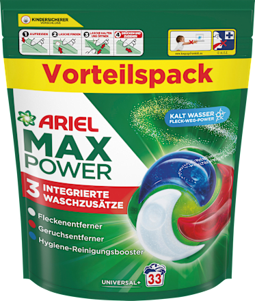 Vollwaschmittel Max Power Pods ARIEL