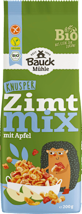 Knuspermüsli Zimt mix mit Apfel Bauck Mühle