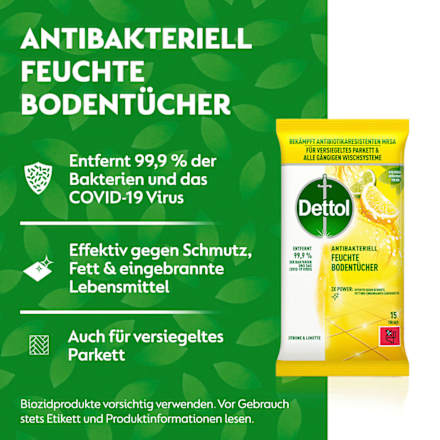 Feuchte Bodentücher Zitrone & Limette Dettol
