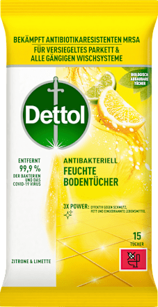 Feuchte Bodentücher Zitrone & Limette Dettol