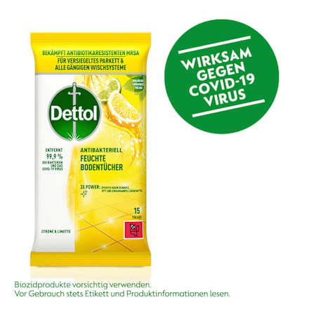 Feuchte Bodentücher Zitrone & Limette Dettol