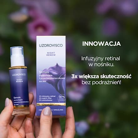 Serum stymulujące i przeciwzmarszczkowe na noc Night Renew UZDROVISCO