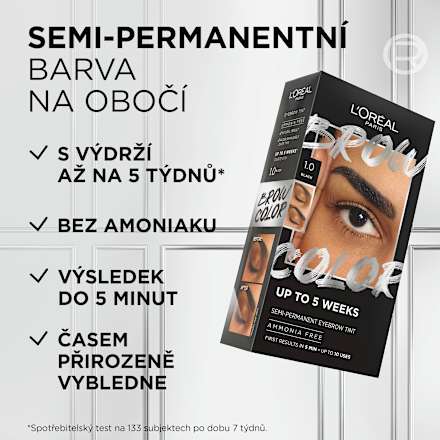 barva na obočí Brow Color 1.0 Black L'ORÉAL PARiS