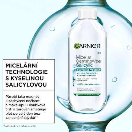 micelární voda Salicylic GARNIER