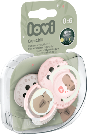 dudlík silikonový Capichill růžový 0-6m LOVI