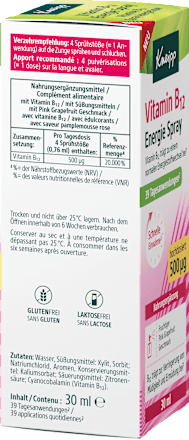 Energie Spray Vitamin B12 Kneipp
