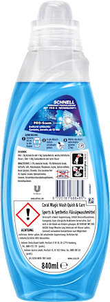 Waschmittel Flüssig Magic Wash Quick & Care Coral