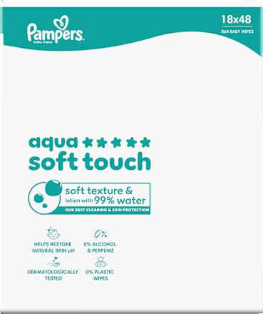 Feuchttücher Aqua Soft Touch (18x48 St) Pampers