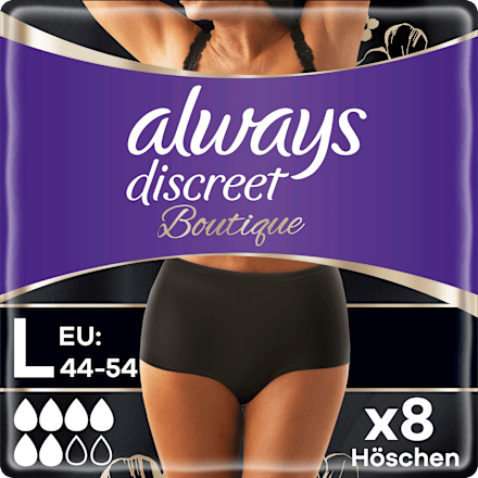 discreet Pants Inkontinenz Boutique schwarz, Gr. L always