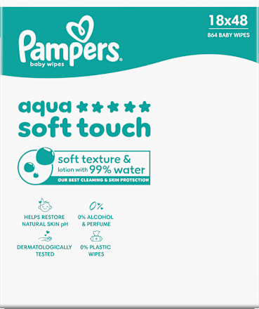 Feuchttücher Aqua Soft Touch (18x48 St) Pampers