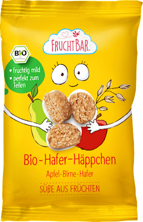 Kindersnack Hafer-Häppchen, Apfel, Birne, Hafer ab 12 Monaten  FruchtBar