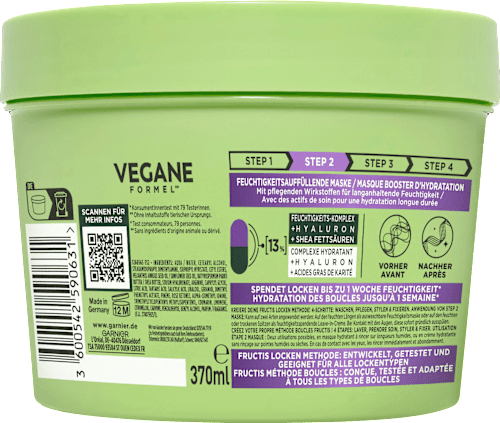 Haarmaske Locken Methode Feuchtigkeit GARNIER FRUCTIS