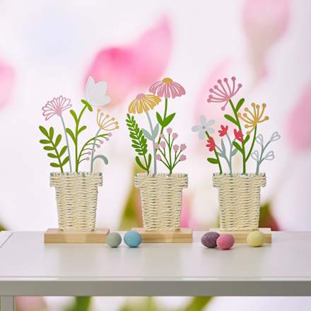 Metallaufsteller, Blumen, pastell (21 cm) BOLTZE