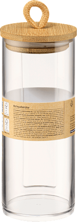 Recipient pentru dischetele demachiante cu capac de bambus ebelin