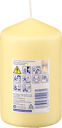 Kerze glatt 140/80 buttergelb Profissimo