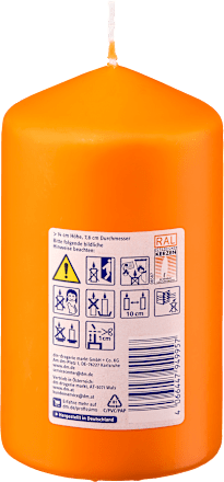 svíčka hladká 140/80 oranžová Profissimo