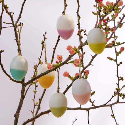 Kunststoffeier im Karton, pastell-Farbverlauf (60 mm) Dekorieren & Einrichten