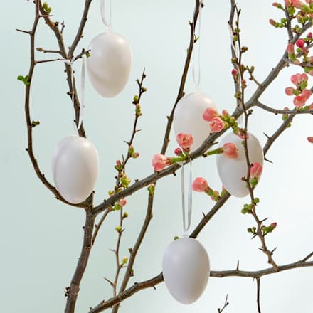 Kunststoffeier weiß (60 mm) Dekorieren & Einrichten