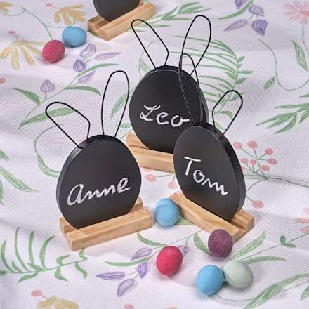 Osterhasen Tafel Set mit Kreide (16 cm) Dekorieren & Einrichten