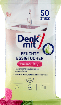 Feuchte Essigtücher Himbeere Denkmit