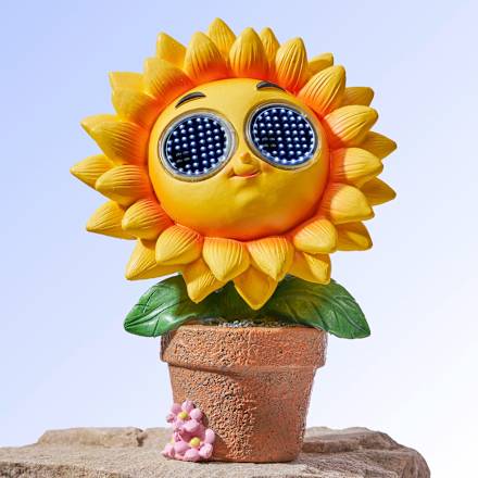 Solarfigur, Sonnenblume (20 cm) Dekorieren & Einrichten